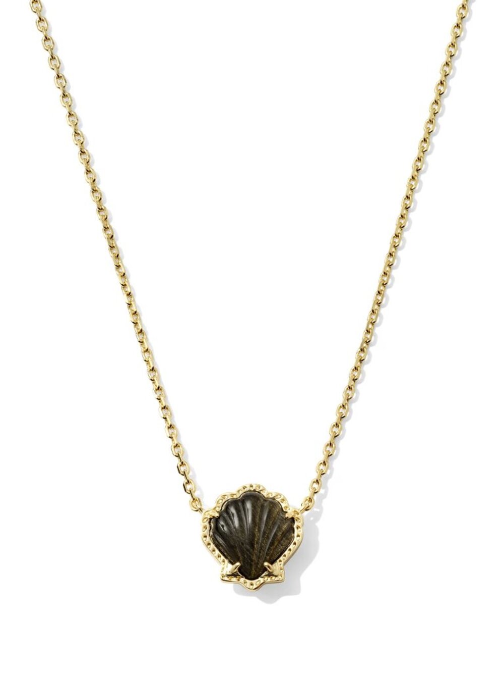 Kendra Scott Brynne Gold Shell Short Pendant Necklace in Golden